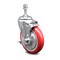 Service Caster 5 Inch Red Polyurethane Wheel Swivel 3/8 Inch Threaded Stem Caster with Brake SCC-TS20S514-PPUB-RED-TLB-381615 - alternate 1